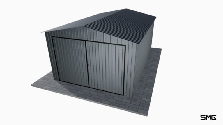 Garaż blaszany BTX 3.5x6 m dwuspad