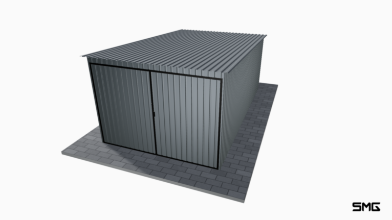 Garaż blaszany BTX 3x5 m spad do tyłu