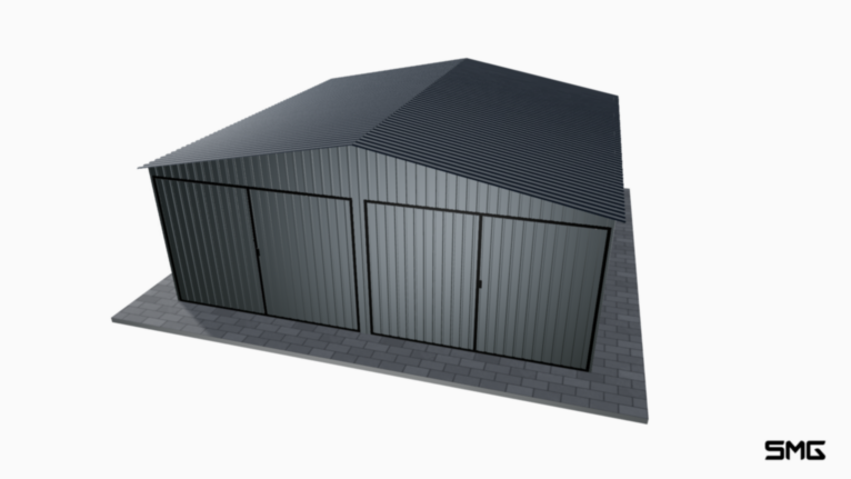 Garaż blaszany BTX 6x6 m dwuspad