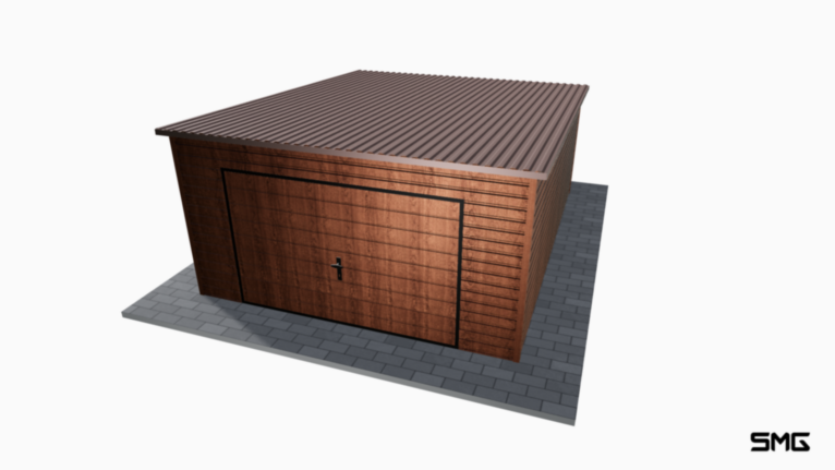 Garaż Premium 4x5 m spad do tyłu
