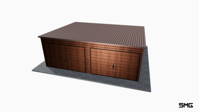 Garaż Premium 6x5 m spad do tyłu