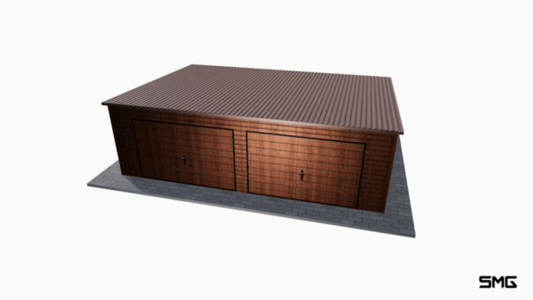 Garaż Premium 7x5 m spad do tyłu