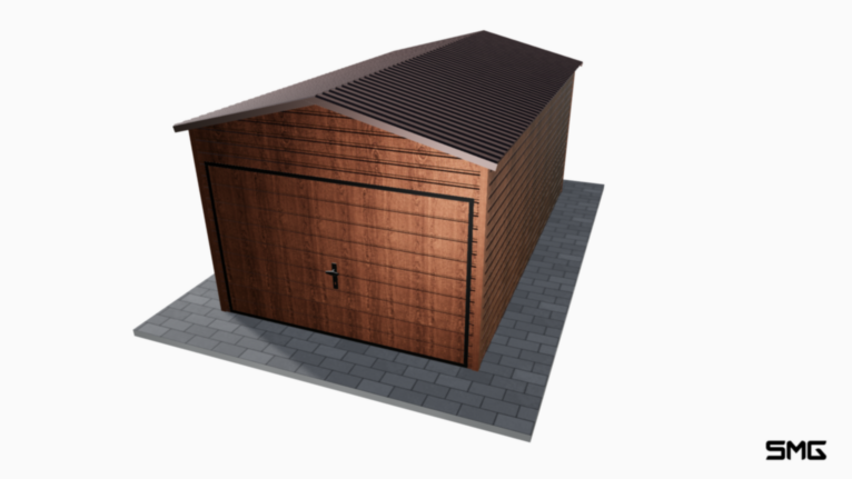 Garaż Premium Drewnopdobny 3x5 m dwuspad