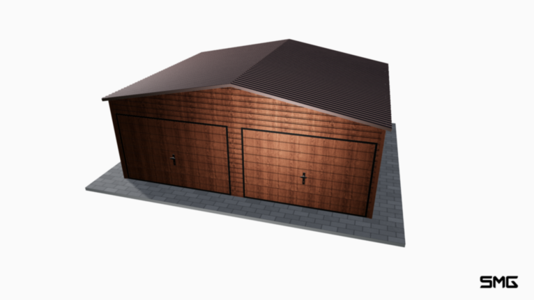Garaż Premium Drewnopdobny 6x5 m dwuspad