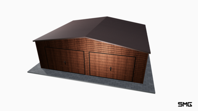 Garaż Premium Drewnopdobny 7x6 m dwuspad