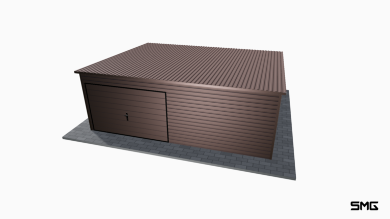 Garaż Premium BTX 6x5 m spad do tyłu