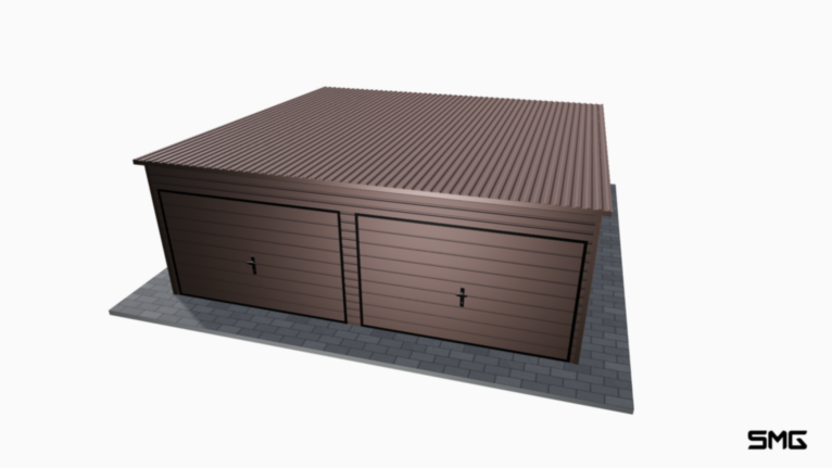 Garaż Premium BTX 6x6 m spad do tyłu