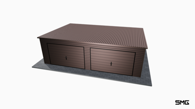 Garaż Premium BTX 7x5 m spad do tyłu