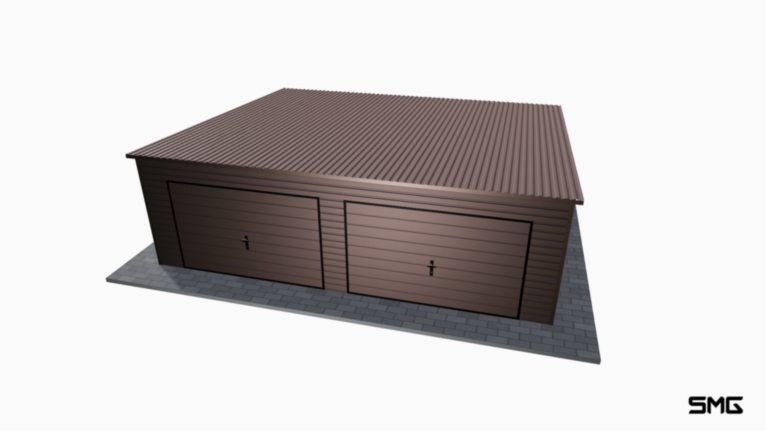 Garaż Premium BTX 7x6 m spad do tyłu