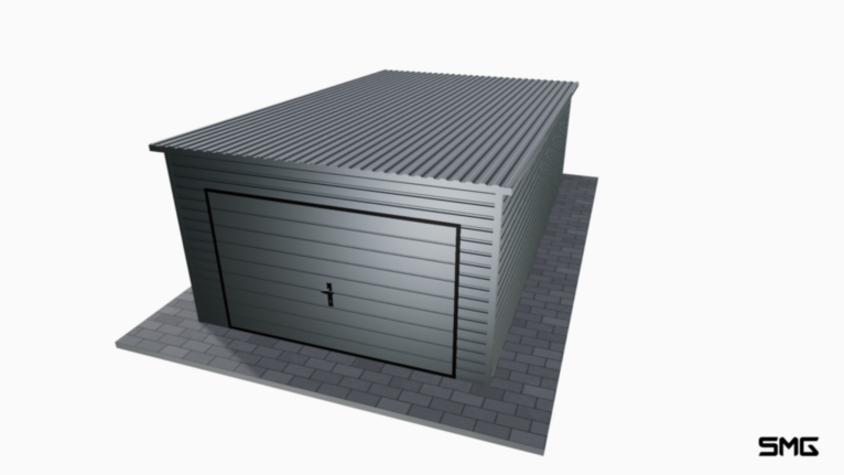 Garaż Premium RAL 3.5x6 m spad do tylu 