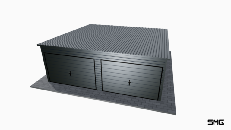 Garaż Premium RAL 6x6 m spad do tylu 