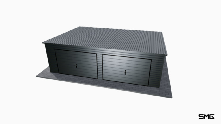Garaż Premium RAL 7x5 m spad do tylu 