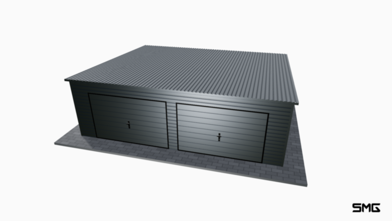 Garaż Premium RAL 7x6 m spad do tylu 