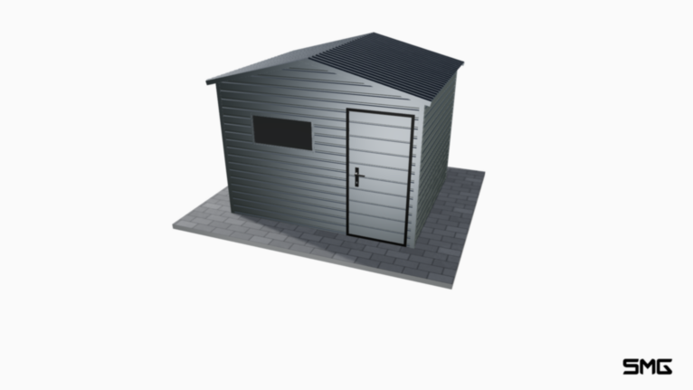 schowek ogrodowy RAL 3x2.5 m dwuspad