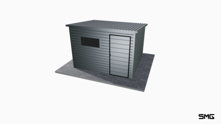 Schowek ogrodowy RAL 3x2.5 m spad do tyłu